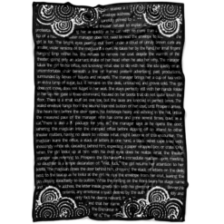 The Night Circus Book Page Fleece Blanket