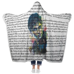 HP Book Page White Hooded Blankets 12 HP Book Page White Hooded Blankets -Home Fashion Store 0llbibghq5il63zwjbnqmehf