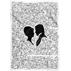 Pride And Prejudice White Book Page Fleece Blanket