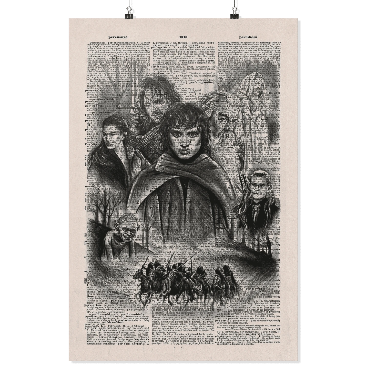 Lord Of The Rings Vintage Dictionary Poster 8 Lord Of The Rings Vintage Dictionary Poster - Image 6