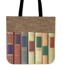 Book Spine Canvas Tote Bag