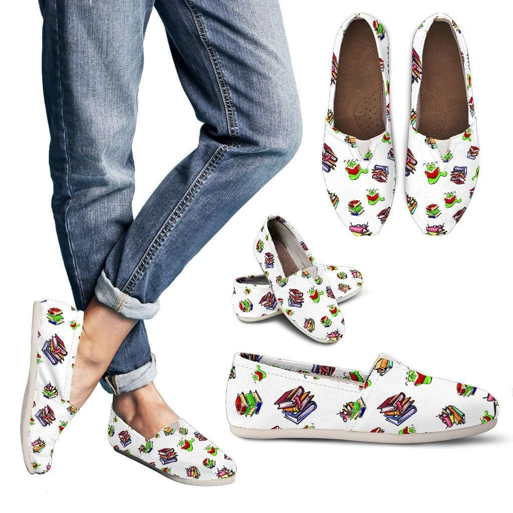 Bookworm Pattern Casual Women Shoes 3 Bookworm Pattern Casual Women Shoes