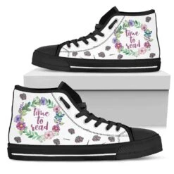 "Time To Read"Bookish High Top Women's Shoes