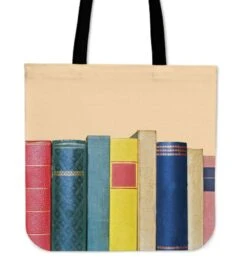 Book Spine Canvas Tote Bag