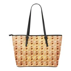Book Pattern 2 Leather Totes