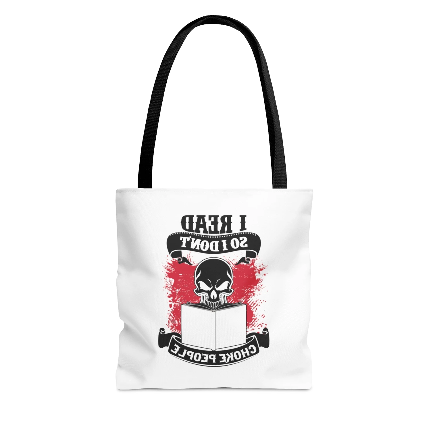 I Read So I Don't Choke People Canvas Tote Bag 4 I Read So I Don't Choke People Canvas Tote Bag - Image 2