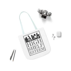 High Shelf Esteem Canvas Tote Bag - Vintage Style -Home Fashion Store 1f6695645034f658b35cae82ed5f1b51