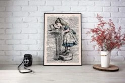 Alice In Wolderland Vintage Dictionary Poster