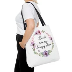 My Happy Place Floral Canvas Tote Bag -Home Fashion Store 2032517810749471316 2048