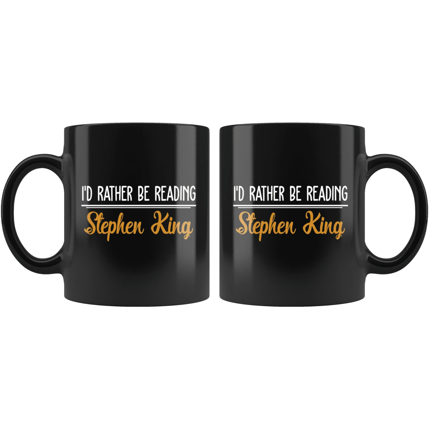 "I'd Rather Be Reading SK"11oz Black Mug 4 "I'd Rather Be Reading SK"11oz Black Mug - Image 2