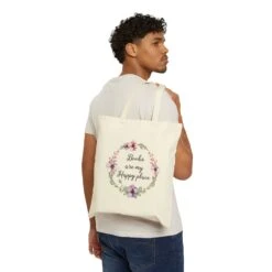 My Happy Place Floral Canvas Tote Bag - Vintage Style 8 My Happy Place Floral Canvas Tote Bag - Vintage Style -Home Fashion Store 2903328053847410167 2048