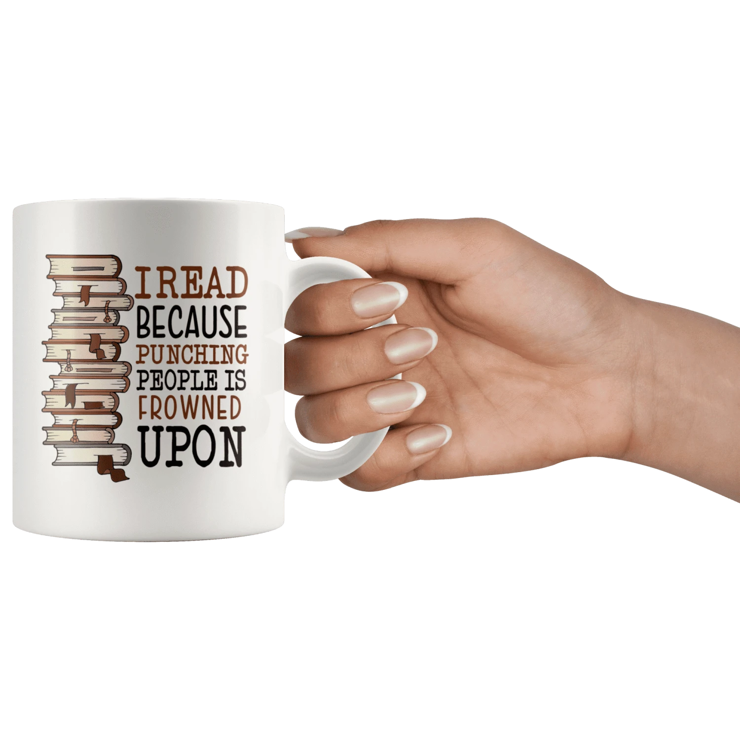 "I Read"11oz White Mug 5 "I Read"11oz White Mug - Image 3