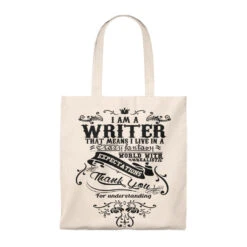 I'm A Writer Canvas Tote Bag - Vintage Style -Home Fashion Store 2f78482924e0f0cf0d3766eac81a6b31