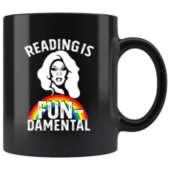 Rupaul"Reading Is Fundamental" 11oz Black Mug