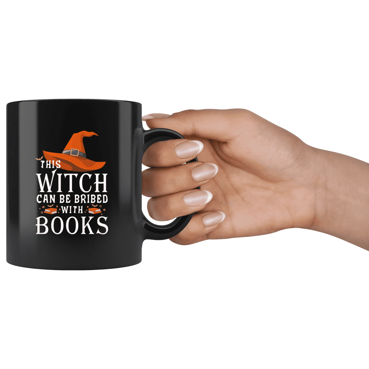 "Bribed With Books"11oz Black Mug 5 "Bribed With Books"11oz Black Mug - Image 3