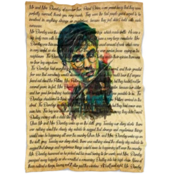 HP Vintage Book Page Fleece Blanket