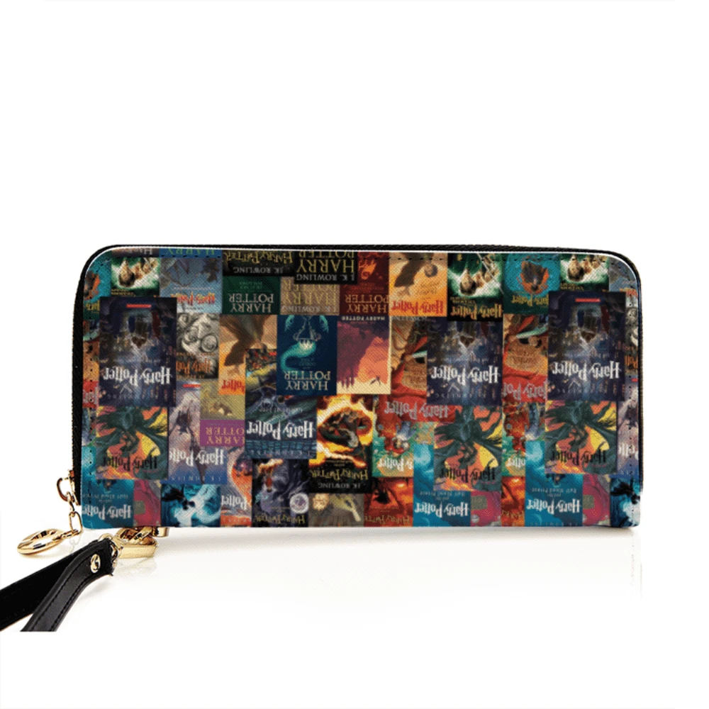 "Harry Potter Books Pattern"Men And Women's PU Leather Wallet Around Long Clutch Purse 3 "Harry Potter Books Pattern"Men And Women's PU Leather Wallet Around Long Clutch Purse