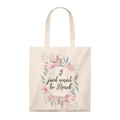 I Just Want To Read Floral Canvas Tote Bag - Vintage Style -Home Fashion Store 4982a96dd7b35e2fe159a4ddef4d8ac7