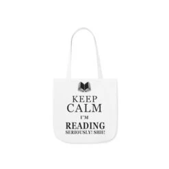 Keep Calm I'm Reading Canvas Tote Bag - Vintage Style