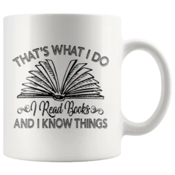 "I Read Books"11oz White Mug