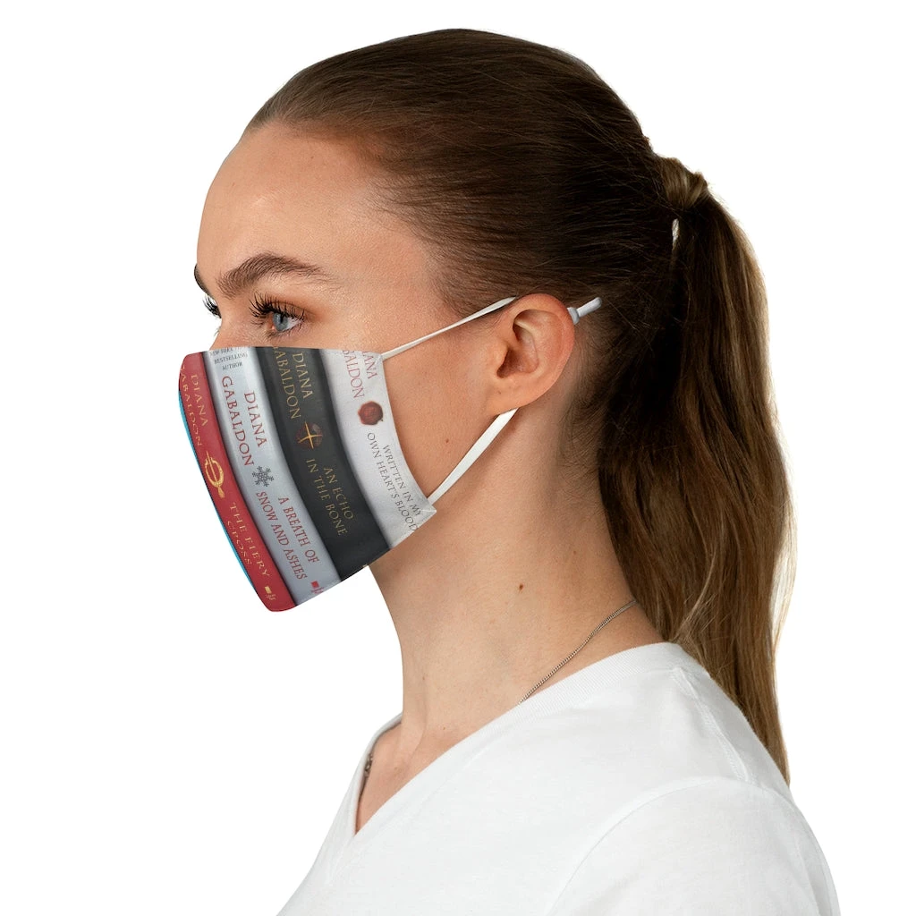 The Outlander Book Spines Fabric Face Mask 4 The Outlander Book Spines Fabric Face Mask - Image 3
