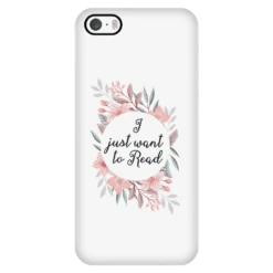 Want To Read Floral Phone Case White -Home Fashion Store 55WDGt3G4bhWH226PDw77HxUeMLG8H 3847 front