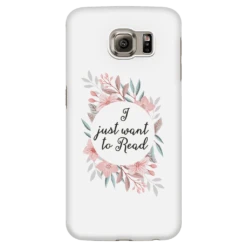 Want To Read Floral Phone Case White -Home Fashion Store 55WDGt3G4bhWH226PDw77HxUeMLG8H 6332 front