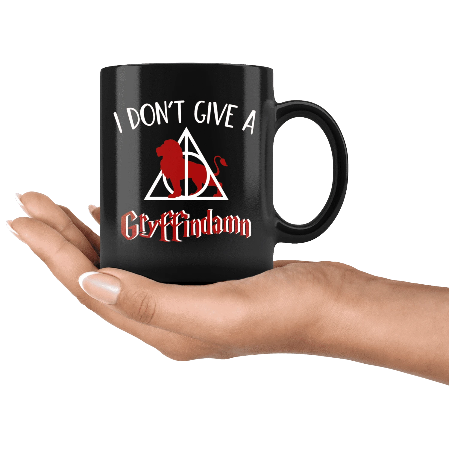 "I Don't Give A Gryffindamn"11oz Black Mug 6 "I Don't Give A Gryffindamn"11oz Black Mug - Image 4