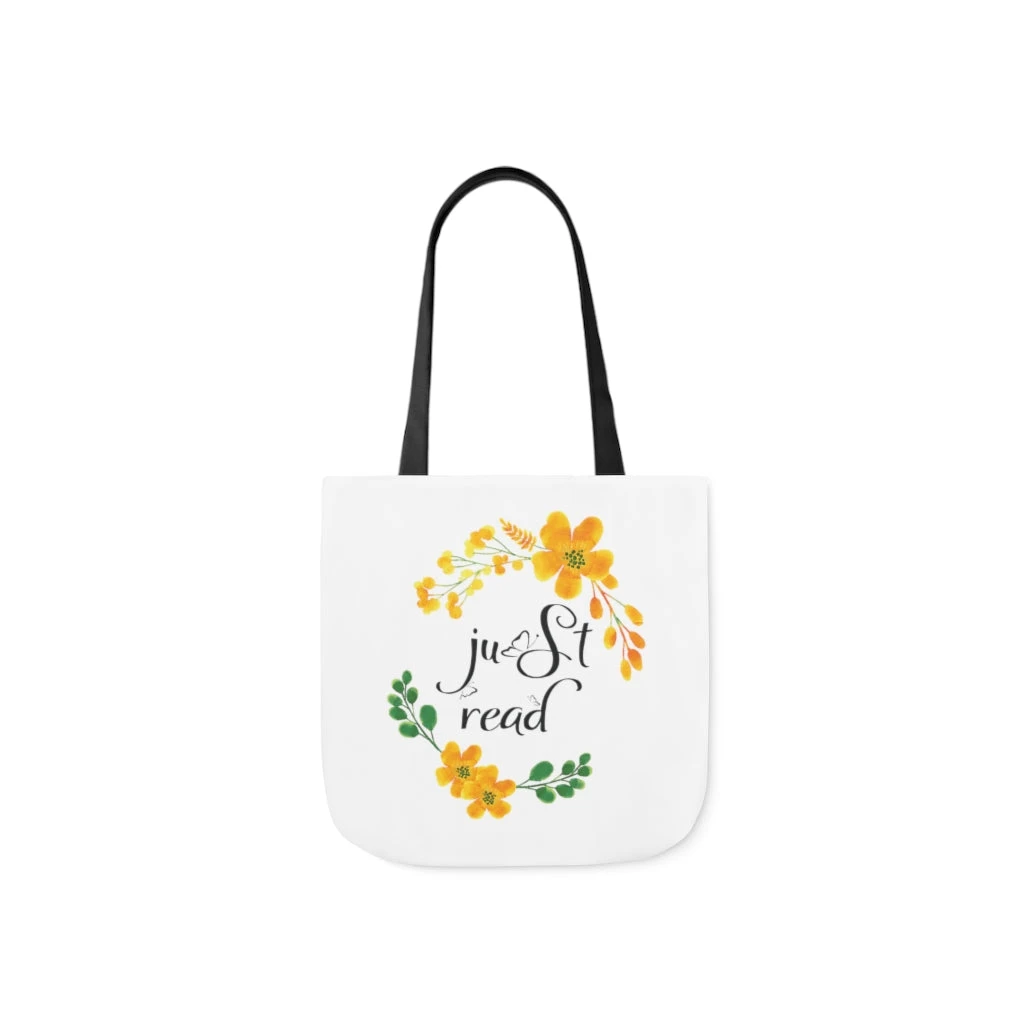 Just Read Floral Canvas Tote Bag - Vintage Style 11 Just Read Floral Canvas Tote Bag - Vintage Style - Image 9