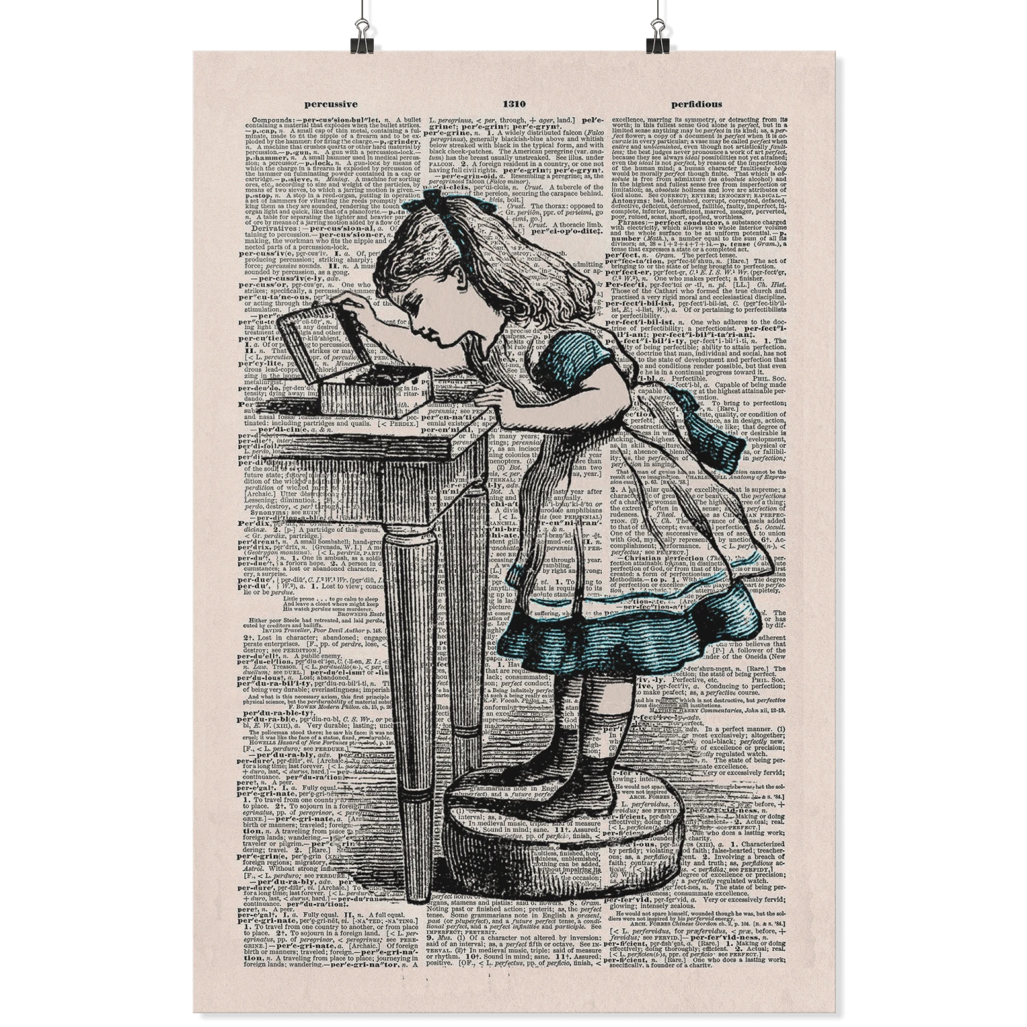 Alice In Wolderland Vintage Dictionary Poster 8 Alice In Wolderland Vintage Dictionary Poster - Image 6