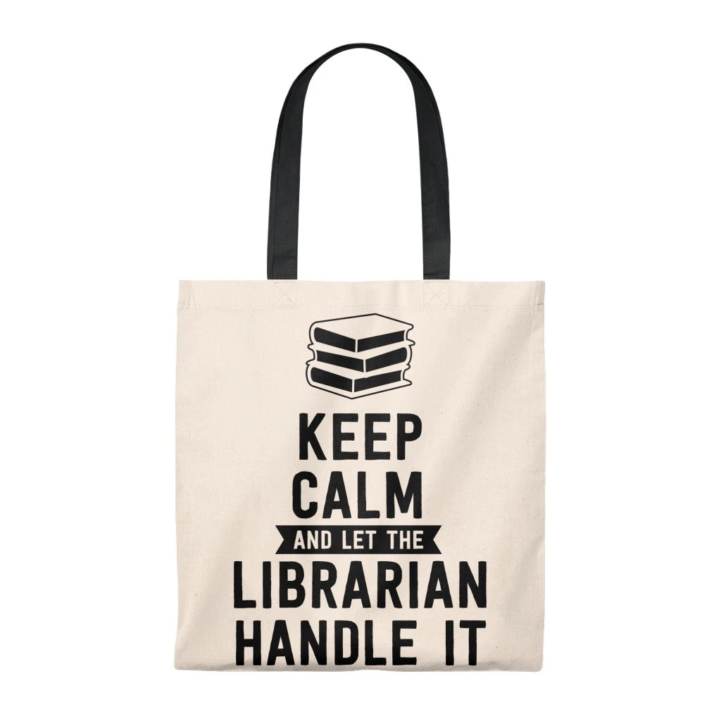 Let The Librarian Handle It Canvas Tote Bag - Vintage Style 4 Let The Librarian Handle It Canvas Tote Bag - Vintage Style - Image 2