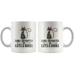 "Cats And Books" 11oz White Mug -Home Fashion Store 6ws3v9l6n7s4dzprag4y3zgk