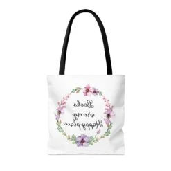 My Happy Place Floral Canvas Tote Bag -Home Fashion Store 7024213654538586898 2048