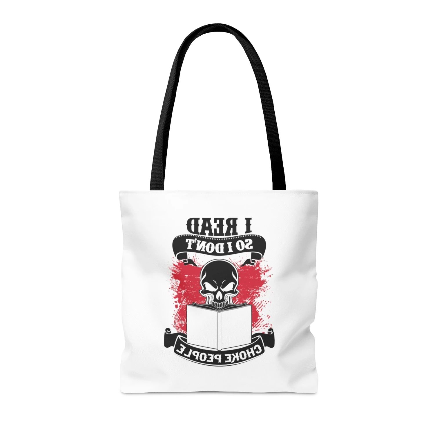 I Read So I Don't Choke People Canvas Tote Bag 6 I Read So I Don't Choke People Canvas Tote Bag - Image 4
