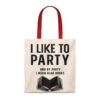 By Party I Mean Read Books Canvas Tote Bag - Vintage Style 1 By Party I Mean Read Books Canvas Tote Bag - Vintage Style -Home Fashion Store 7f462e45839a67709fb5f8ce4aa9e23f