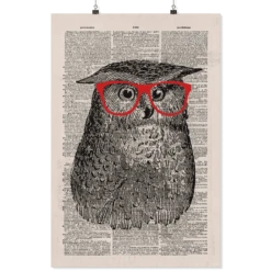 Nerdy Owl Vintage Dictionary Poster -Home Fashion Store 7vuywrjbppqjqy7x3irot0kt