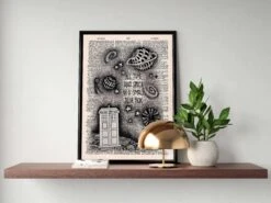 "All Time And Space"Doctor Who Vintage Dictionary Poster