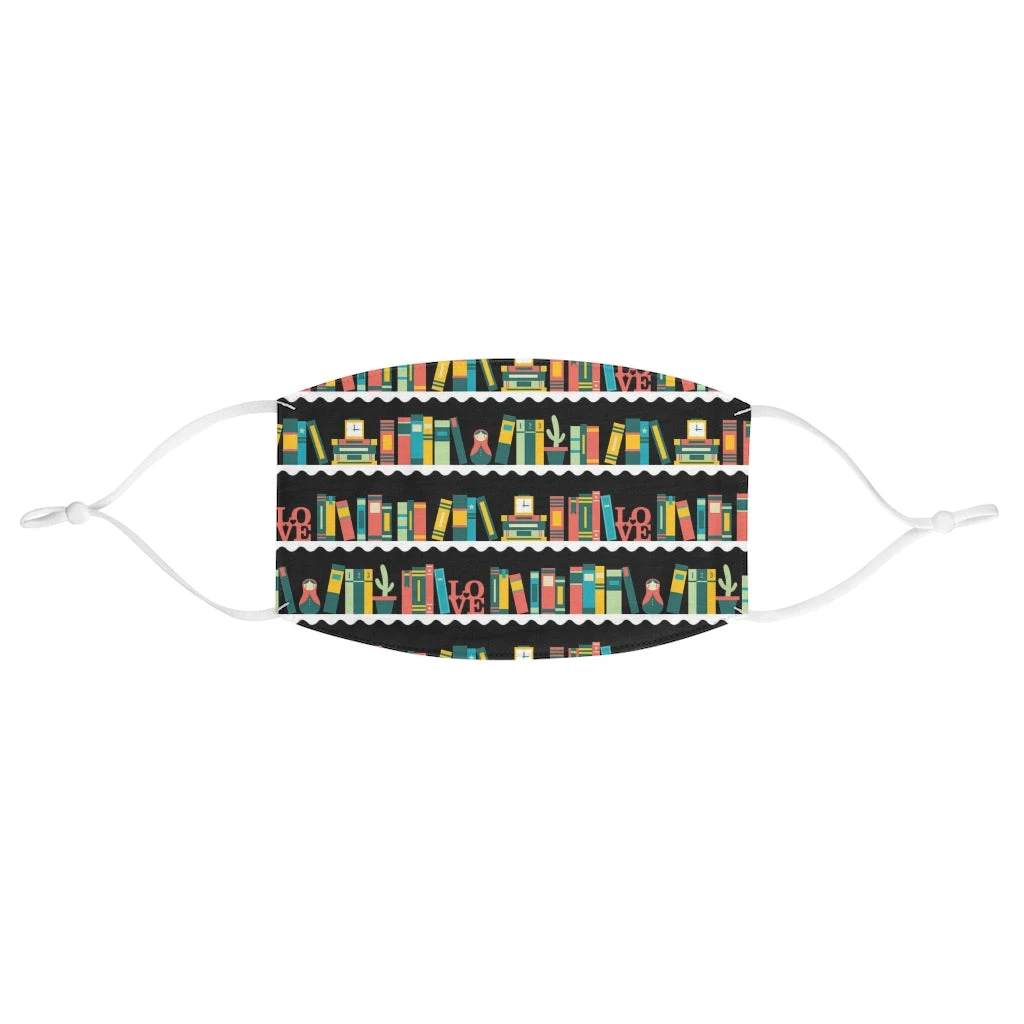 Love Books Spines Fabric Face Mask 4 Love Books Spines Fabric Face Mask - Image 2