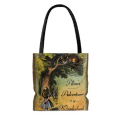 Alice's Adventures In Wonderland Book Cover Tote Bag -Home Fashion Store 84d0b2c0876a619da86f0a26f5e91f97