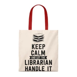Let The Librarian Handle It Canvas Tote Bag - Vintage Style