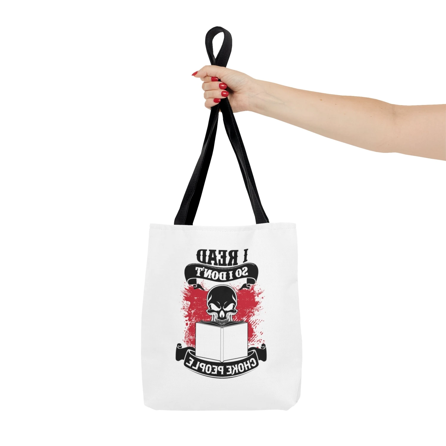 I Read So I Don't Choke People Canvas Tote Bag 10 I Read So I Don't Choke People Canvas Tote Bag - Image 8