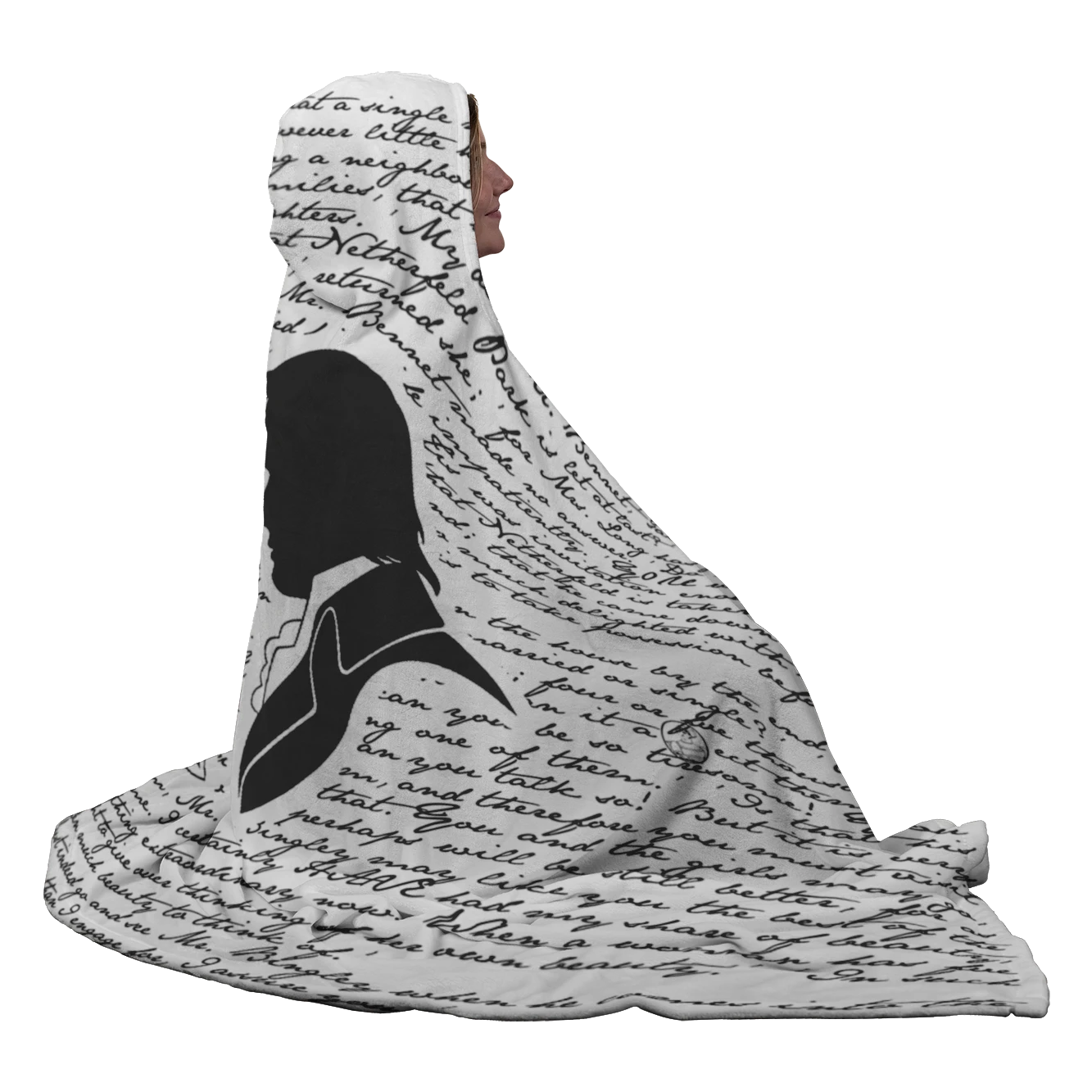 Pride And Prejudice Book Page Hooded Blanket 7 Pride And Prejudice Book Page Hooded Blanket - Image 5