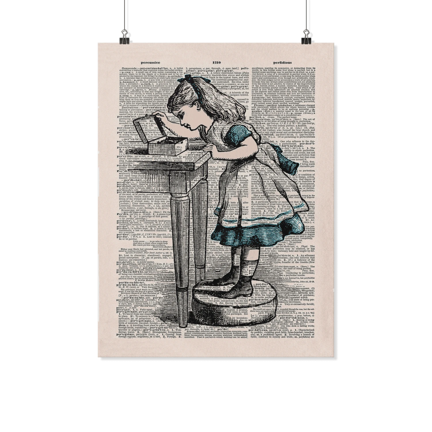 Alice In Wolderland Vintage Dictionary Poster 6 Alice In Wolderland Vintage Dictionary Poster - Image 4