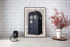 Doctor Who Tardis Vintage Dictionary Poster