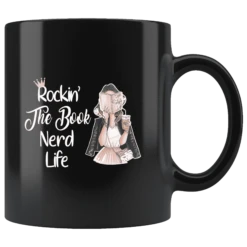 "The Book Nerd Life"11oz Black Mug