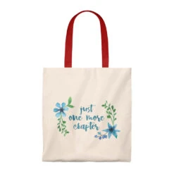 One More Chapter Floral Canvas Tote Bag - Vintage Style