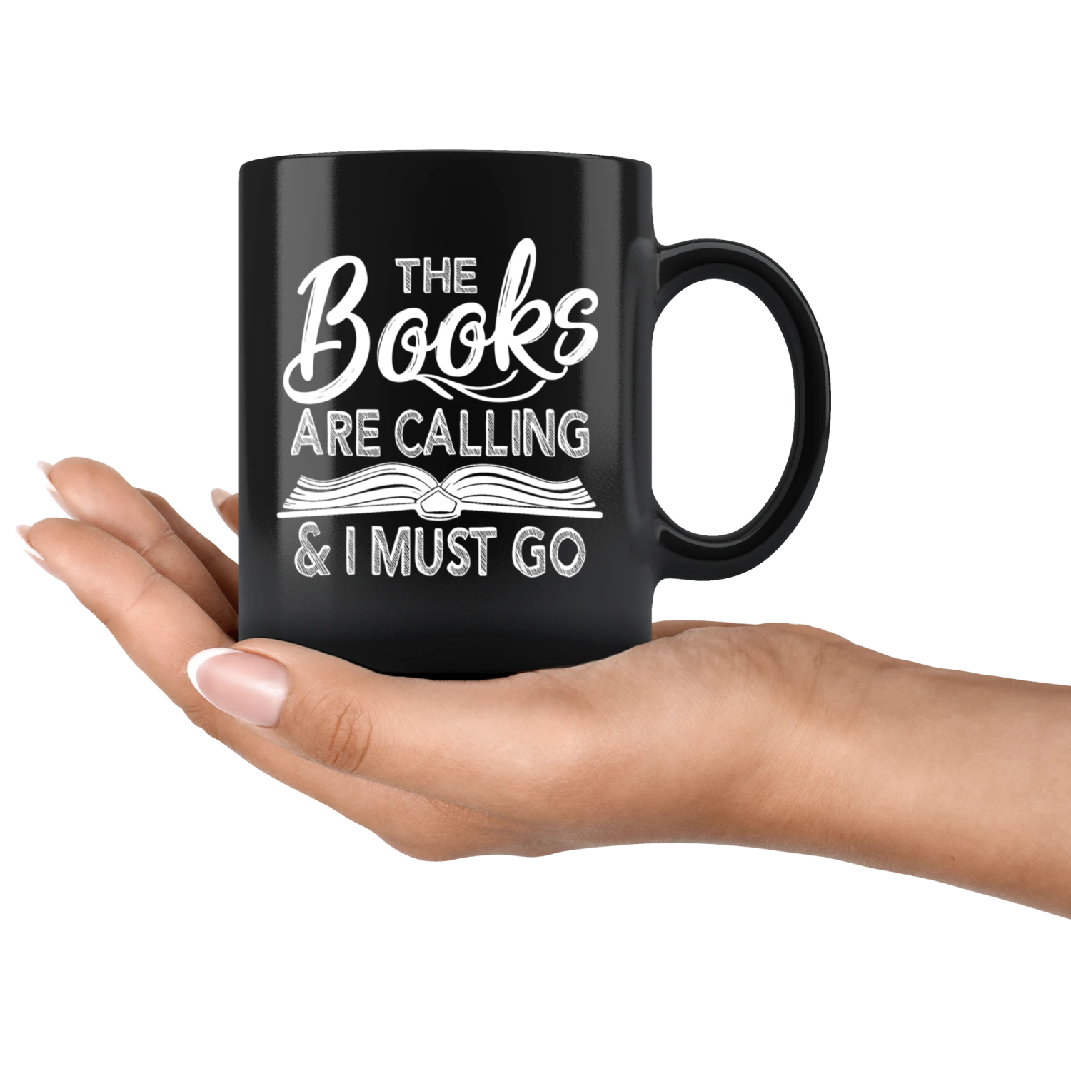 "The Books Are Calling"11oz Black Mug 6 "The Books Are Calling"11oz Black Mug - Image 4