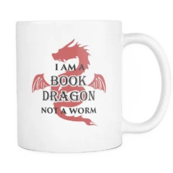 I Am A Book Dragon Not A Worm Mug