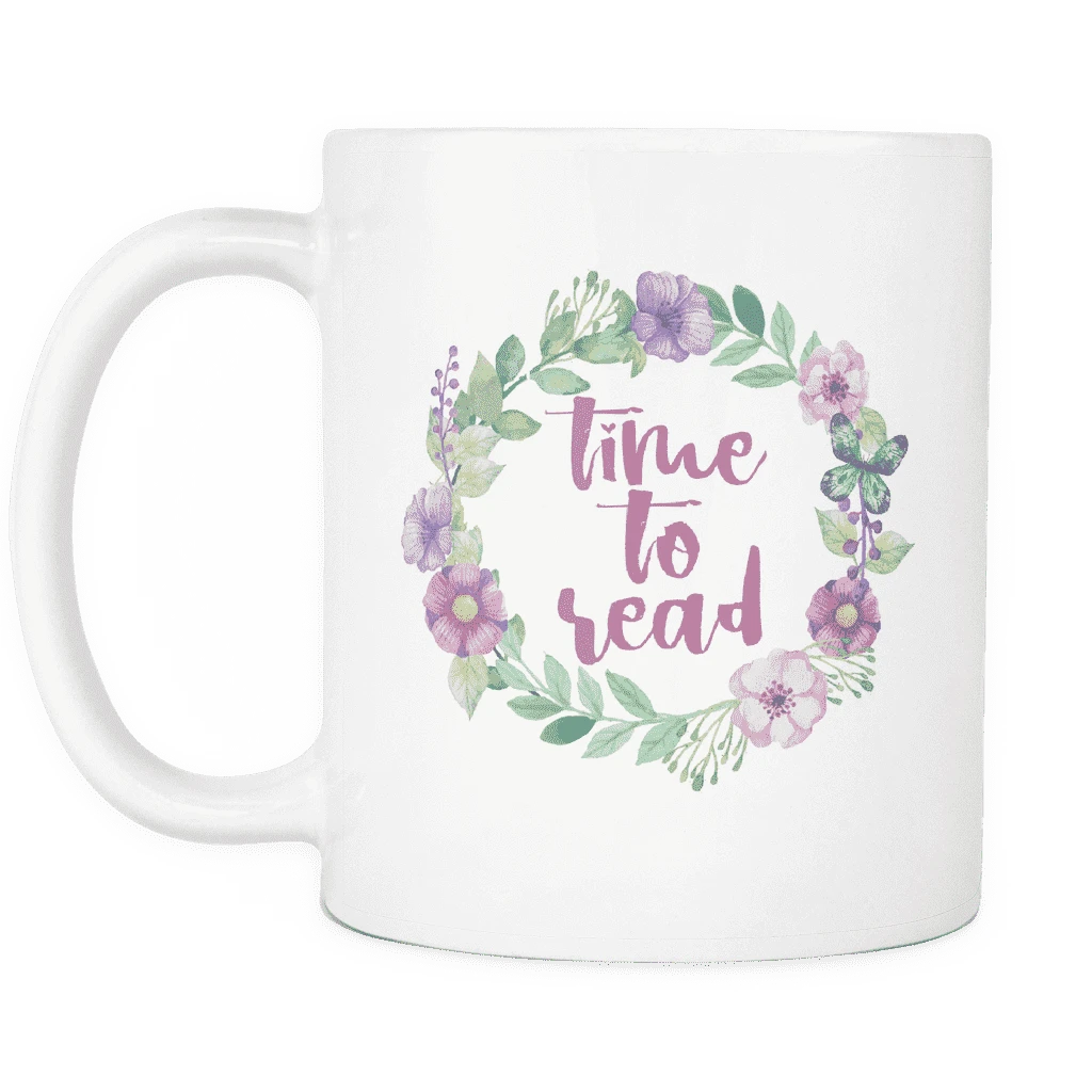 "Time To Read"white 11oz Mug 4 "Time To Read"white 11oz Mug - Image 2