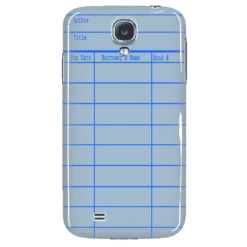Library Card Phone Case Blue